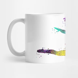 Gymnast Dancer Leap Silhouette Art Mug